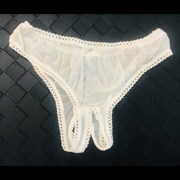 Intimates & Sleepwear | White Crotchless Panties M | Poshmark